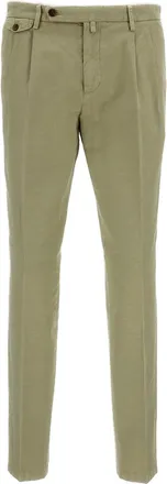 BRIGLIA 1949 Green Distressed Slim Trousers
