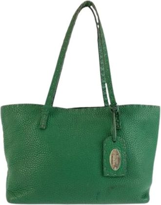 Fendi Pre-owned Vintage Tote Bag - Dames - Pre-owned - Groen - Maat: ONE Size Zijde