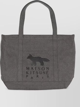Maison Kitsun&eacute; cotton shoulder bag