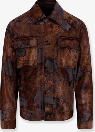 Salvatore Santoro Jaly suede jacket with camouflage print - SALVATORE SANTORO - gender_Man