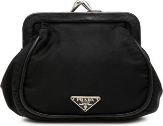 Prada Pre-owned Prada Tessuto Kiss Lock Frame Coin Pouch Ladies HSUFIPQ02M7GX117