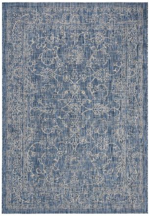 Safavieh Alfombra geom&eacute;trico de polipropileno azul/blanco, 122 x 170 cm
