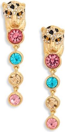 Eye Candy Los Angeles Lacey Cubic Zirconia Linear Drop Earrings in Gold at Nordstrom Rack