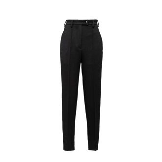 Prada Black Virgin Wool Casual Womens Pants