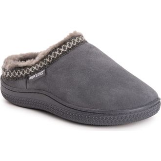 Muk Luks Jordi Genuine Suede Clog Slipper in Dark Grey at Nordstrom, Size Medium