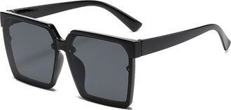 Generic Womens Outdoor Sunglasses Mens Shopping Vacation Sun Glasses(Black)