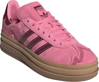 adidas Gazelle Bold Platform Sneaker in Red/Pink Spark/Red at Nordstrom, Size 10.5