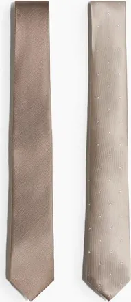 H&M 2-pack Ties in Taupe at Nordstrom
