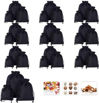 OEM Juego De 30 Bolsas De Lino Con Cord&oacute;n Ajustable, 3 Tama&ntilde;os (10 Bolsas Por Tama&ntilde;o), Bolsas Peque&ntilde;as De Tela Para Rellenar, Halloween, Pascua
