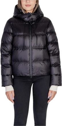 Peuterey Zwarte Polyamide Damesjas & Mantel - Dames - Winterjassen - Zwart - L - Jassen