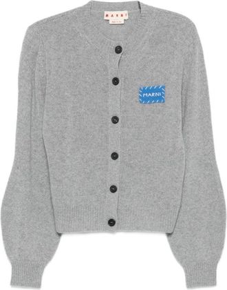 Marni Cropped Gray Cashmere Sweater