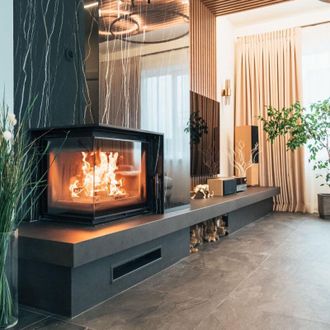 Kratki Kamineinsatz Gusseisen KRATKI MAJA DECO links 8 kW &Oslash; 200