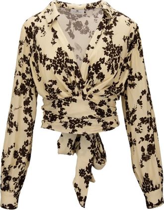Elisabetta Franchi V-hals Blouse - Dames - Blouses - Veelkleurig - S - Overhemden
