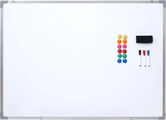 Nova Pizarra Blanca Magn&eacute;tica Tablero De Notas Accesorios Incluidos 110x80cm 040005117
