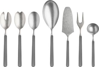 Mepra Fantasia Pewter Serving Set - 7 Pieces in Vicuna at Nordstrom