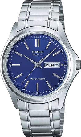 Casio Mens Blue Dial Analog Watch with Stainless Steel Bracelet - MTP-1239D-2A