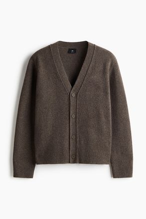 H&M Angerauter Cardigan in Regular Fit - Braun