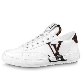 Louis Vuitton (WMNS) LOUIS VUITTON Charlie Sneakers White with Brown Side Logo 1AADOW