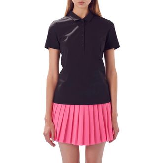 English Factory Stretch Polo in Black at Nordstrom Rack, Size X-Small