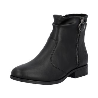 Rieker Stiefelette RIEKER, Damen, Gr. 36, schwarz, Lederimitat, unifarben, Schuhe Stiefelette, Boots, Blockabsatz, mit Innenreissverschluss