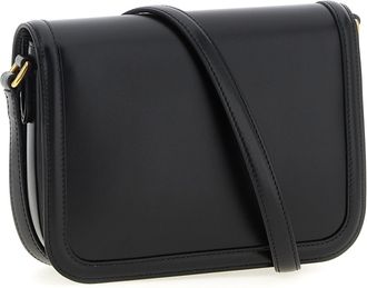 Valentino Garavani Womens Black Calfskin Crossbody Bag