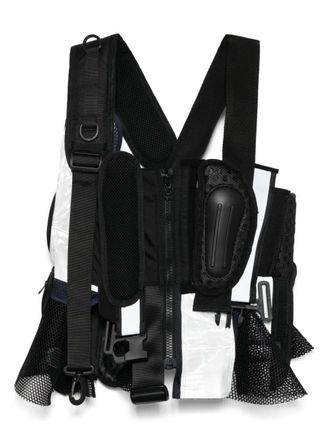 Junya Watanabe zip-up gilet - women - Polyester/Nylon - M - Black