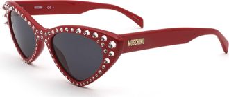 Moschino Womens 52mm Red Sunglasses