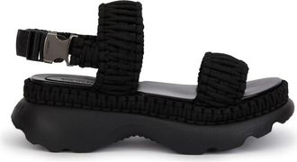 Moncler Stijlvolle Sandalen voor de Zomer - Dames - Sandalen - Zwart - 39 EU - Polyester - Schoenen