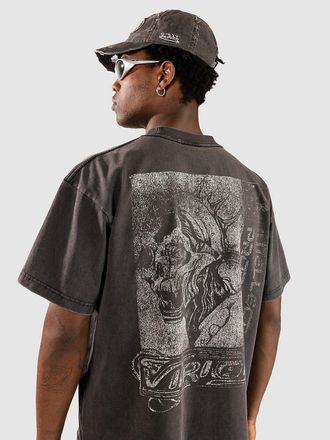 Vitriol Cyber Punk Creaturen Cropped T-Shirt schwarz
