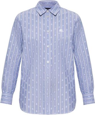 Etro Camicia a righe in cotone - - Blouses & Shirts - Donna - Blu - M