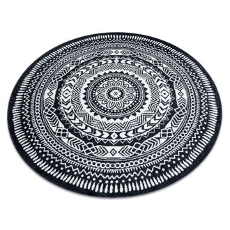 RugsX RugsX Fun Rug in Black | Size: 200 cm diameter