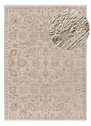 Atticgo Alfombra con flecos vintage oriental beige 160x230 cm