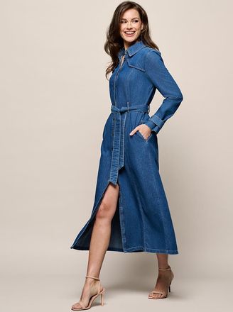 Mart Visser Troy Denim Jurk Medium Blauw Denim