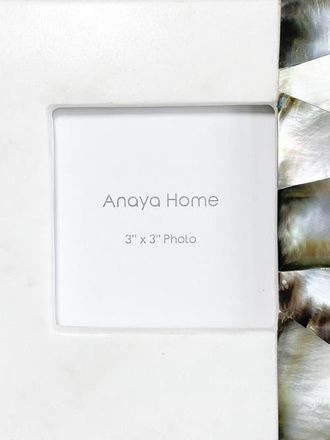 Anaya with Love Grey Mother of Pearl Marble Picture Frames in White at Nordstrom, Size 3Ft 0In X 3Ft 0In