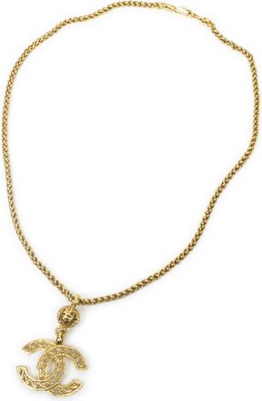 Chanel Pre-owned Womens Large CC Pendant Necklace - Gold - One Size