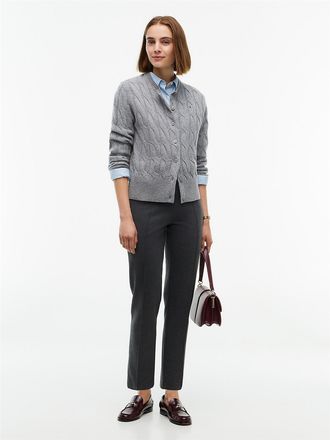Tommy Hilfiger Womens Slim Ponte Pull-On Pant - Dark Grey Heather - XXL