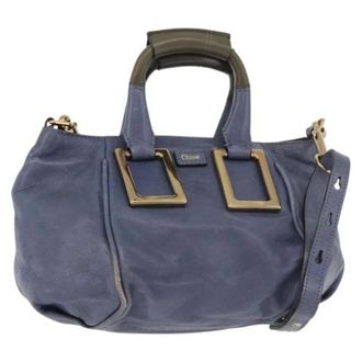 Chlo&eacute; Pre-owned Handbag - Dames - Pre-owned - Blauw - Maat: ONE Size Leer