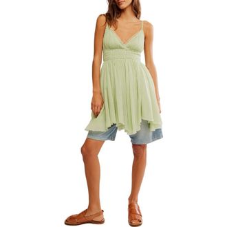 Free People Delia Asymmetric Raw Hem Cotton Dress in Meadow Haze at Nordstrom Rack, Size X-Large