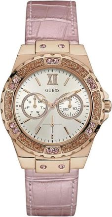 Guess Limelight Horloge - Dames - Horloges - Roze - ONE Size - Leer - Accessoires