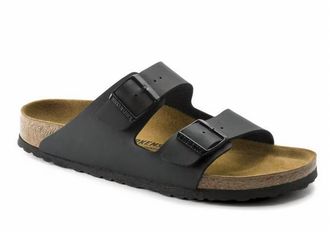 Birkenstock Womens Arizona Birko-Flor Sandal In Black