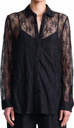 Apiece Apart Alva Button Up Top In Black