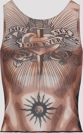 Jean Paul Gaultier Safe Sex Tattoo Top