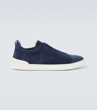Ermenegildo Zegna Triple Stitch suede sneakers
