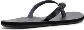 Roxy Liza IV Flip Flop in Black/Black at Nordstrom Rack, Size 10