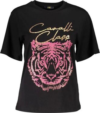 Cavalli Dames, Tops, Zwart, Maat: XS Katoen