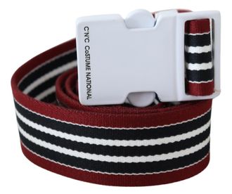 Costume National Mens Black Cotton And Canvas Regular Belt