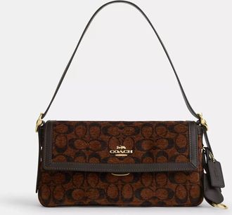 Coach Etta Small Flap Shoulder Bag In Signature Chenille