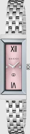 Gucci G-Frame Watch, 14x34mm, Pink, Steel