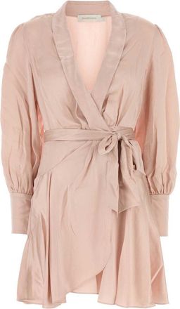 Zimmermann Dress Woman In Rose-pink Silk