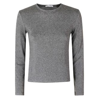 Low Classic LOW Classic - Wollen Jersey Warm T-Shirt - Dames - Tops - Grijs - Maat: M Wol